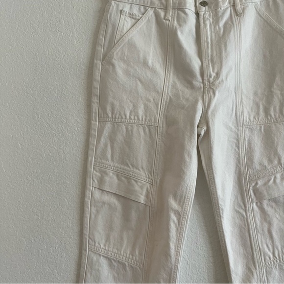 AGOLDE Cooper Relaxed Straight Cargo Jeans White NWOT - Picture 8 of 11